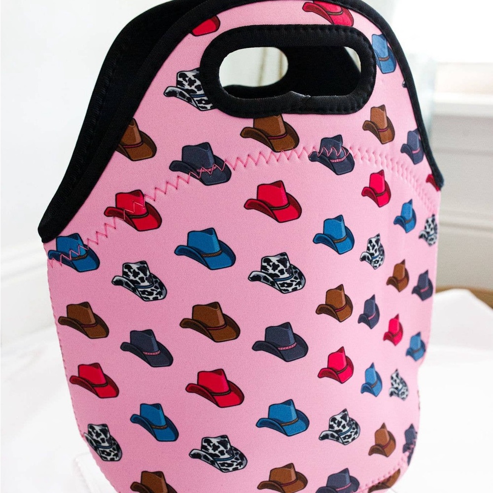 Pink Cowboy Hat Lunch Tote